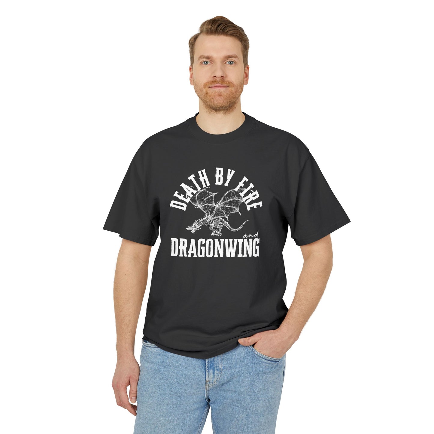 Death By Fire & Dragonwing | Unisex Heavy Faded Tee