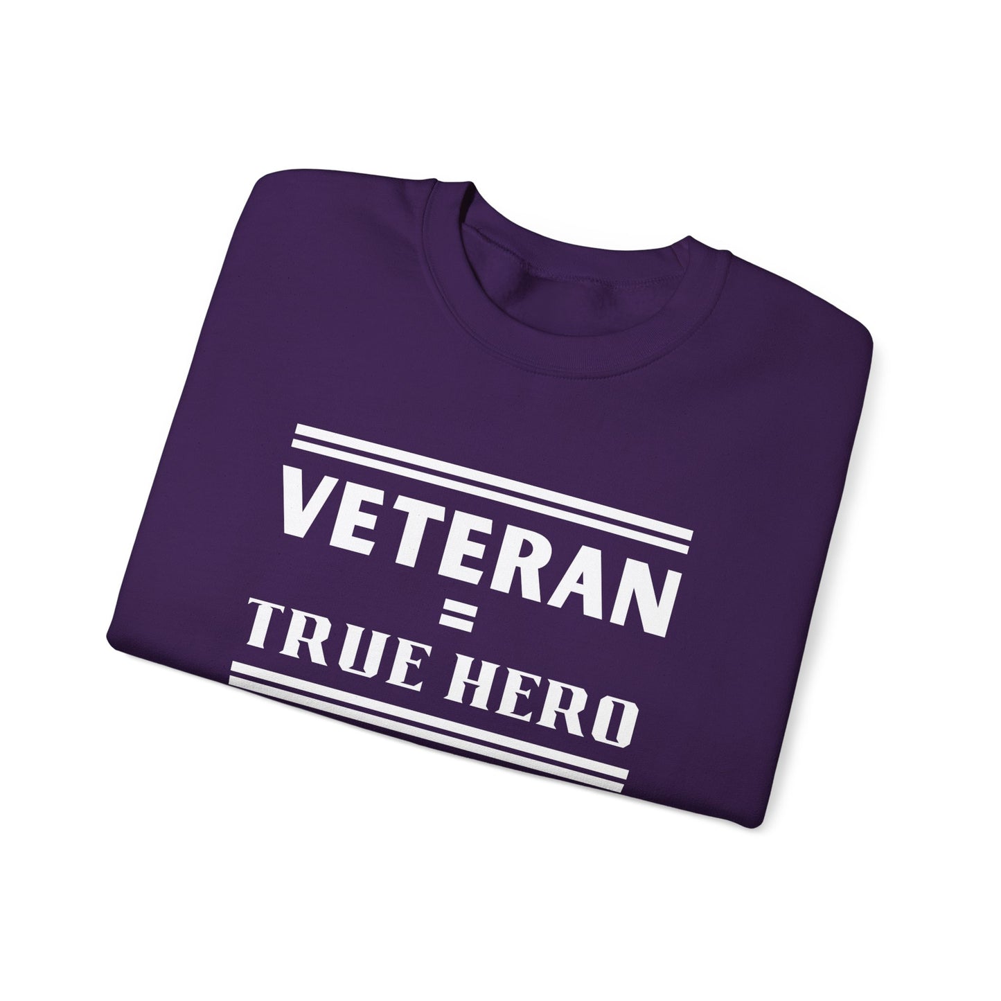 Veteran = True Hero | Unisex Heavy Blend Crewneck Sweatshirt