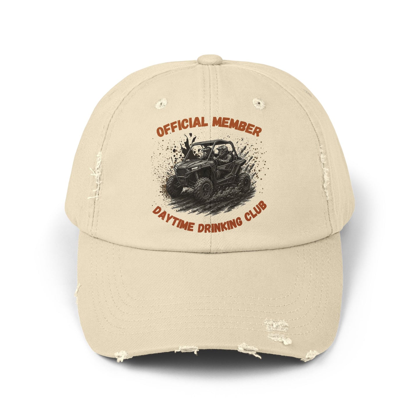 VIP Daytime Drinking Club | Side-by-Side Image | Unisex Distressed Cap