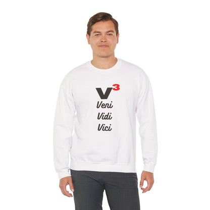 Veni, Vidi, Vici | V-Cubed | Unisex Heavy Blend Crewneck Sweatshirt