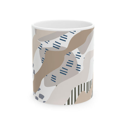 Retro Art | Flows of Creams | Ceramic Mug | 11 oz