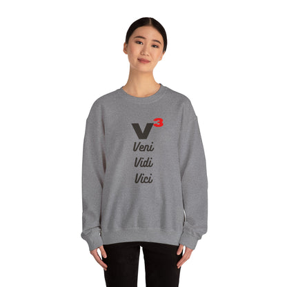 Veni, Vidi, Vici | V-Cubed | Unisex Heavy Blend Crewneck Sweatshirt