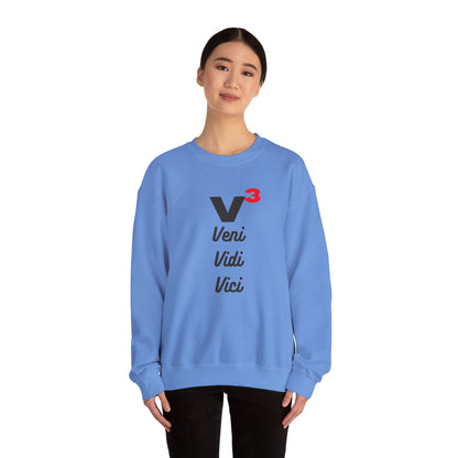 Veni, Vidi, Vici | V-Cubed | Unisex Heavy Blend Crewneck Sweatshirt