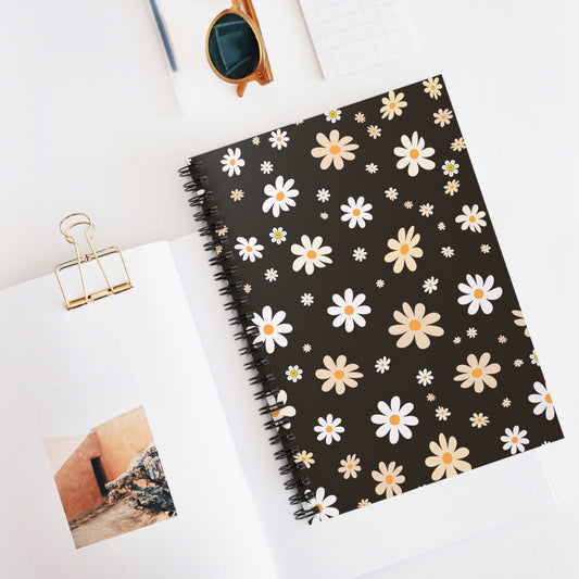 Daisy Springs Brown - Spiral Notebook - Ruled Line