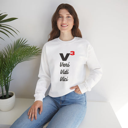 Veni, Vidi, Vici | V-Cubed | Unisex Heavy Blend Crewneck Sweatshirt