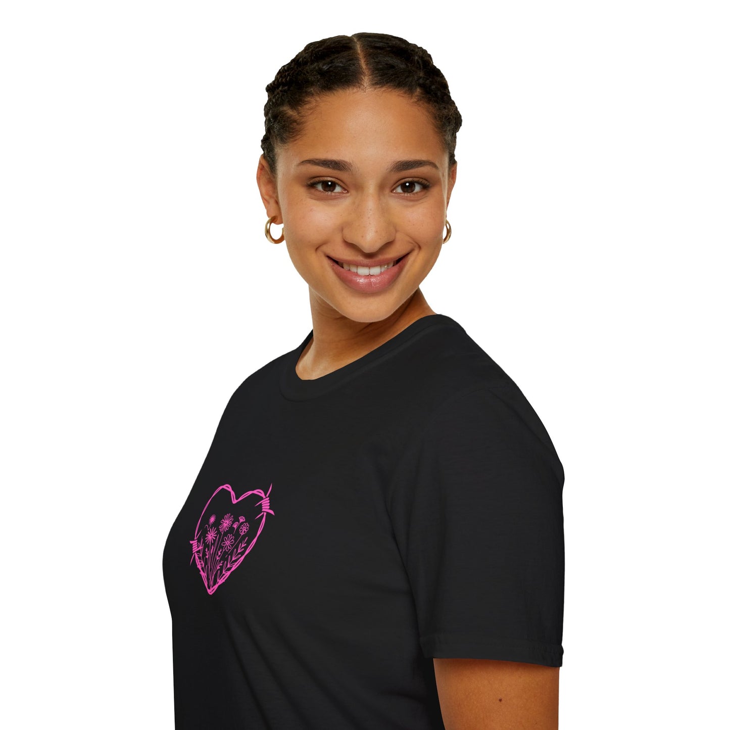 Barbed Heart & Daisies - Unisex Graphic Tee