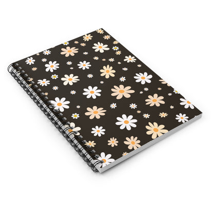 Daisy Springs Brown - Spiral Notebook - Ruled Line