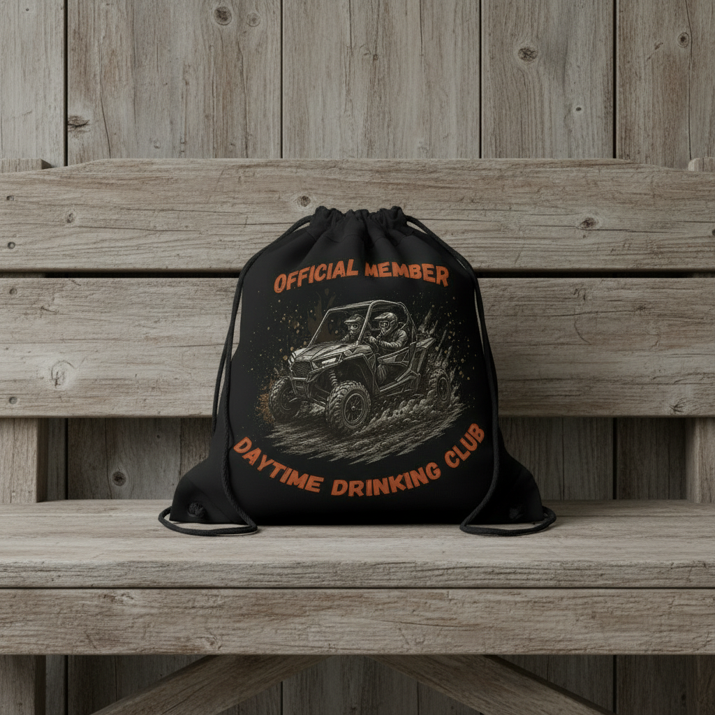 VIP Daytime Drinking Club | Side-by-Side Image | Drawstring Bag