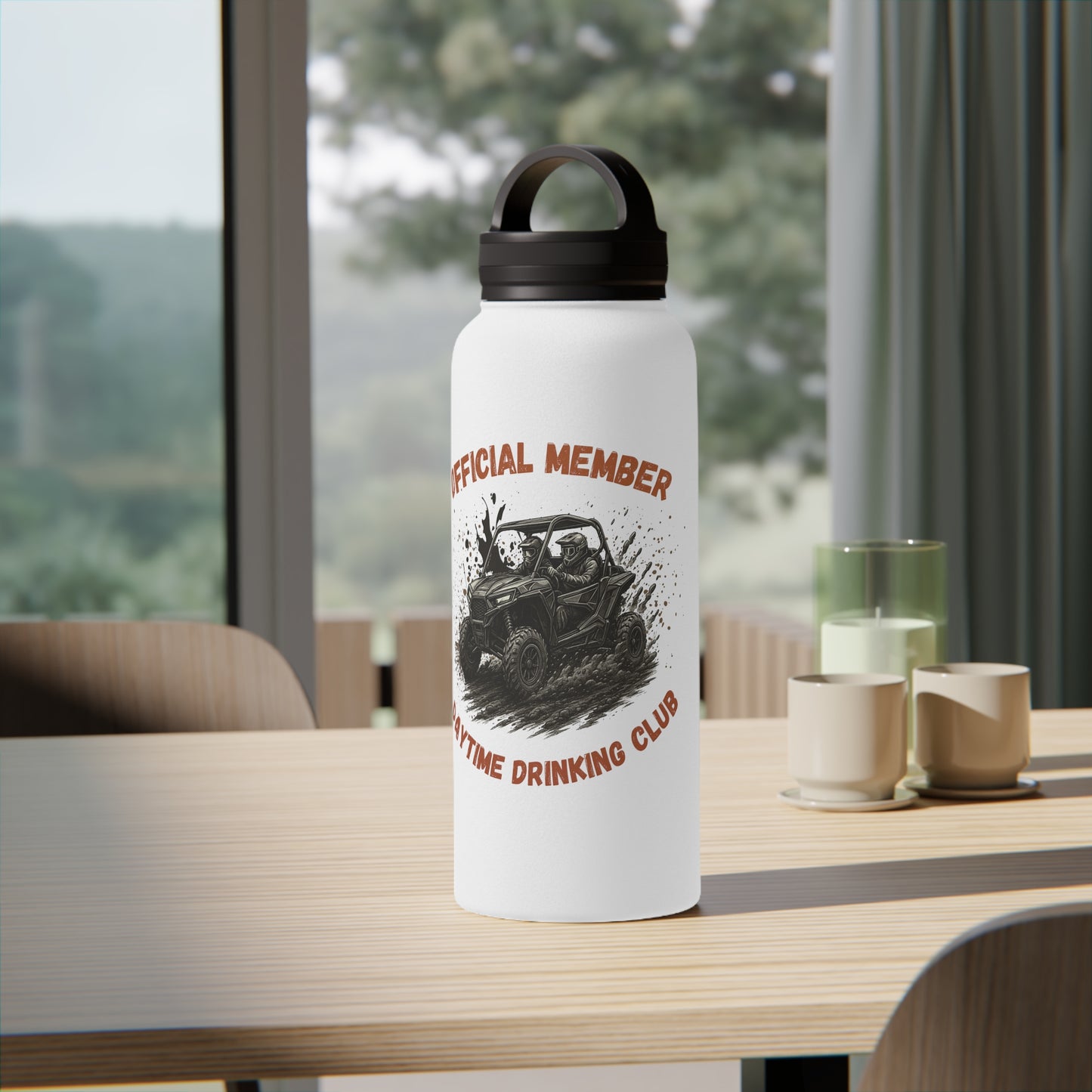 VIP Daytime Drinking Club | Side-by-Side Image | Stainless Steel Water Bottle | 12oz | 18oz | 32oz