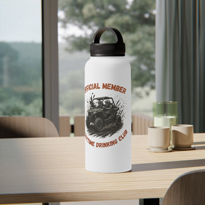 VIP Daytime Drinking Club | Side-by-Side Image | Stainless Steel Water Bottle | 12oz | 18oz | 32oz