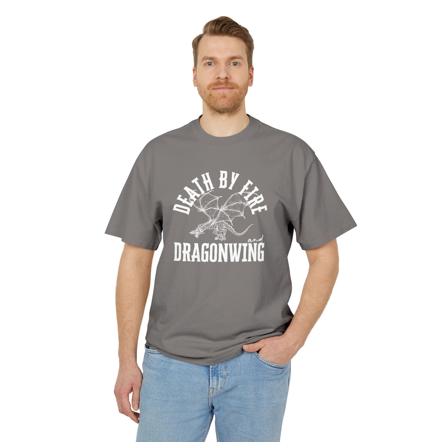 Death By Fire & Dragonwing | Unisex Heavy Faded Tee