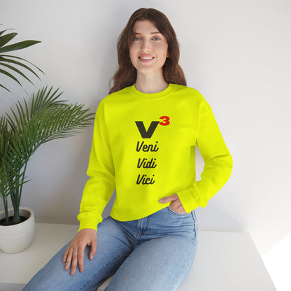 Veni, Vidi, Vici | V-Cubed | Unisex Heavy Blend Crewneck Sweatshirt