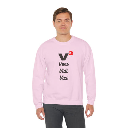 Veni, Vidi, Vici | V-Cubed | Unisex Heavy Blend Crewneck Sweatshirt