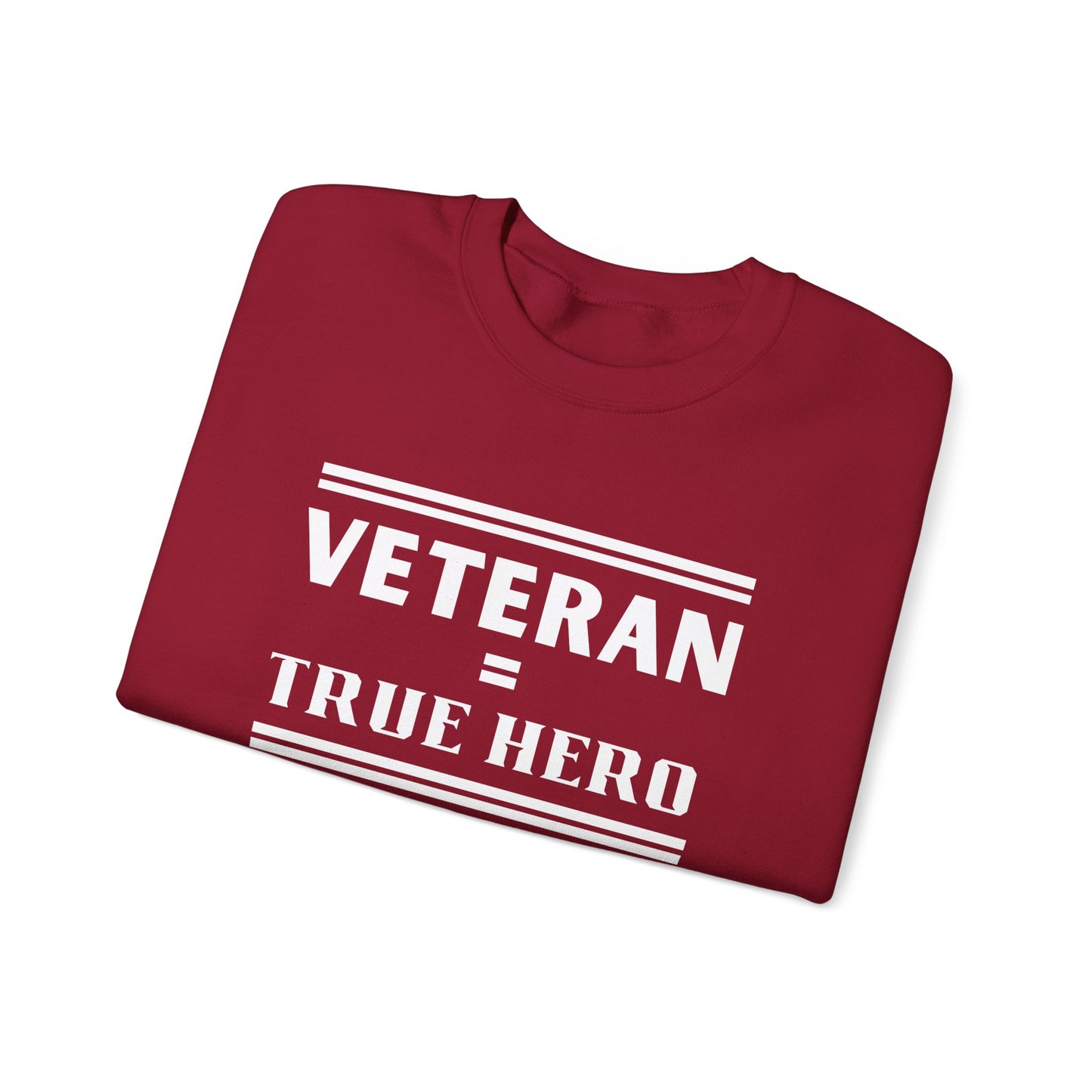 Veteran = True Hero | Unisex Heavy Blend Crewneck Sweatshirt