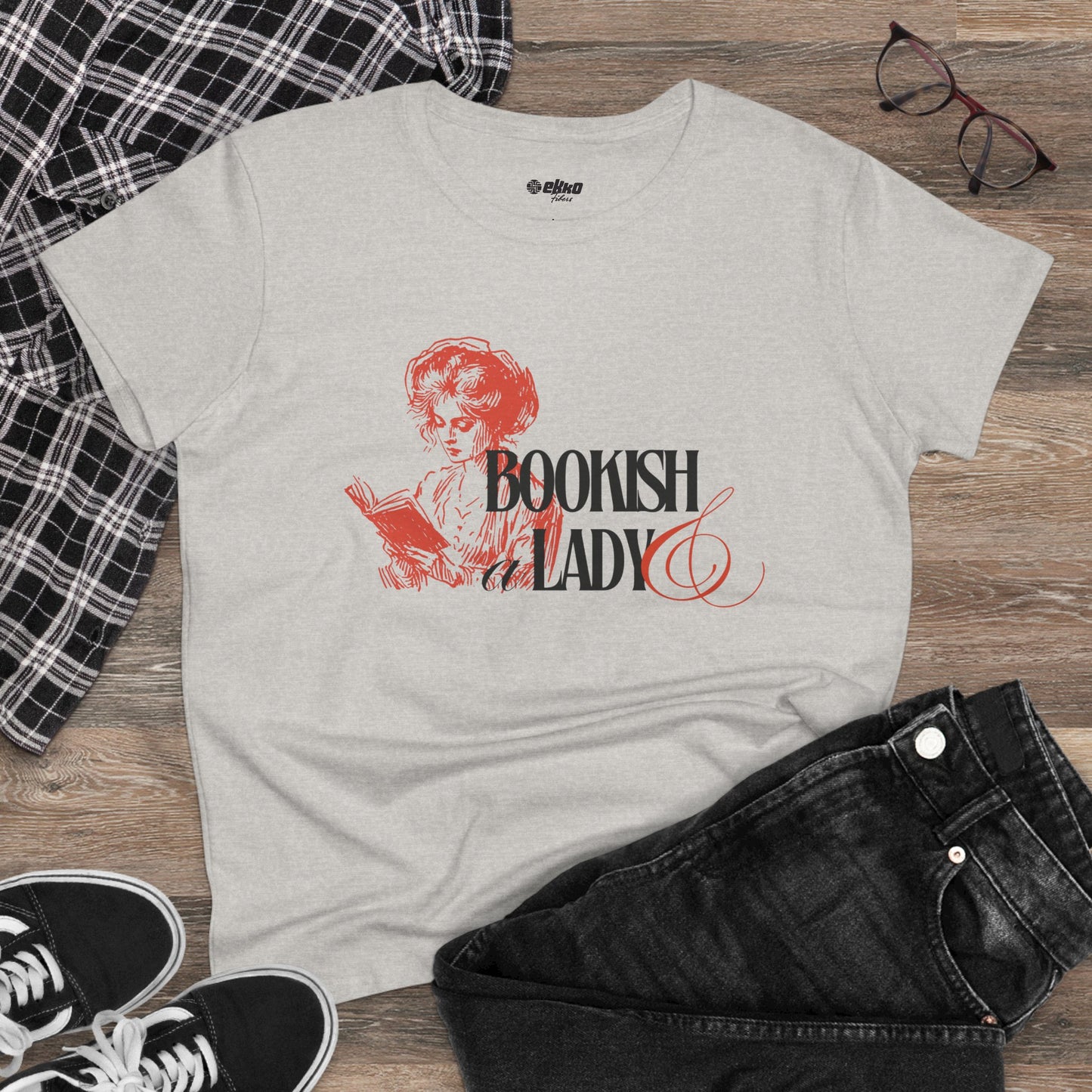 Bookish & A Lady | Women's MIdweight Graphic Tee