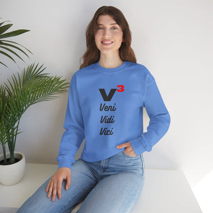 Veni, Vidi, Vici | V-Cubed | Unisex Heavy Blend Crewneck Sweatshirt