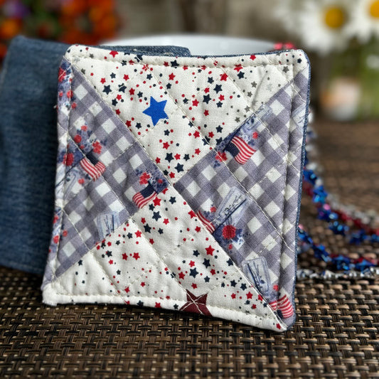 Original Coasters - Patriotic 3 pack - Checkered Flags w/ Stars