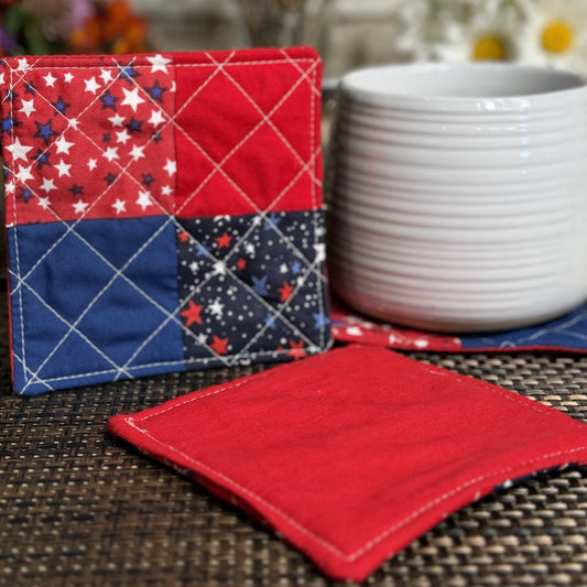 Original Coasters - Patriotic 4 pack - Stars & Blocks