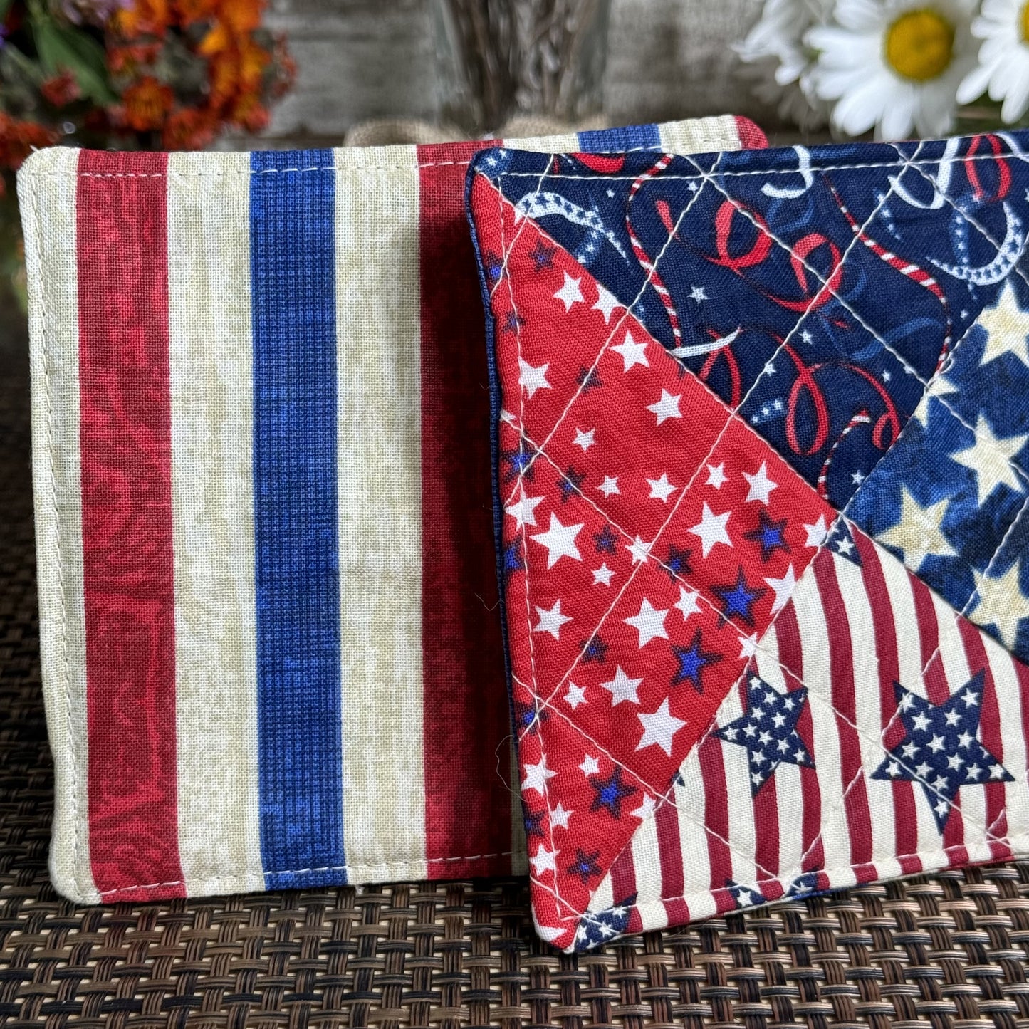 Original Coasters - Patriotic 4 pack - Stars/Stripes/Fireworks