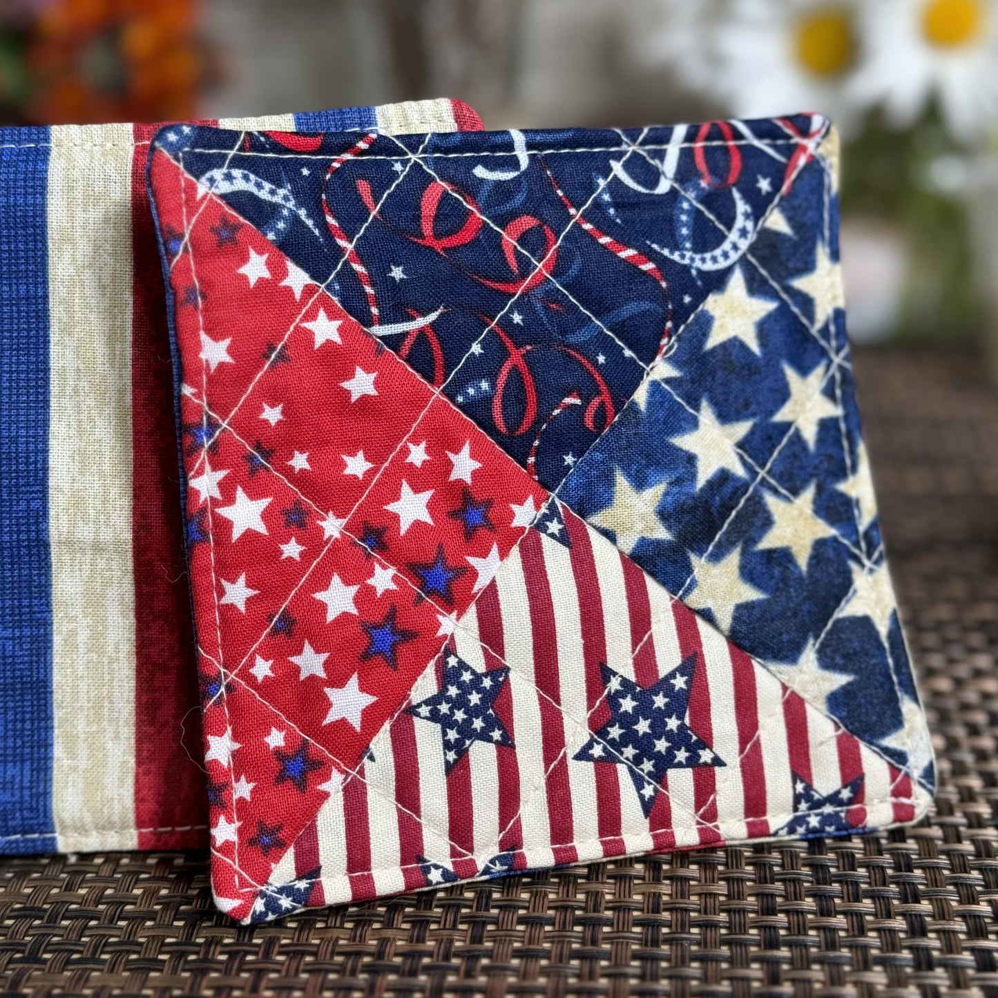 Original Coasters - Patriotic 4 pack - Stars/Stripes/Fireworks