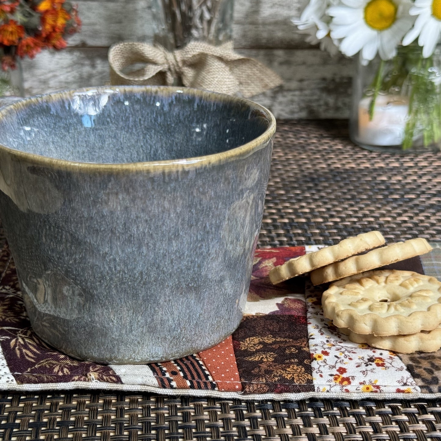 XL Coasters - Upcycled 1 Pack - Brown/Rust Combo