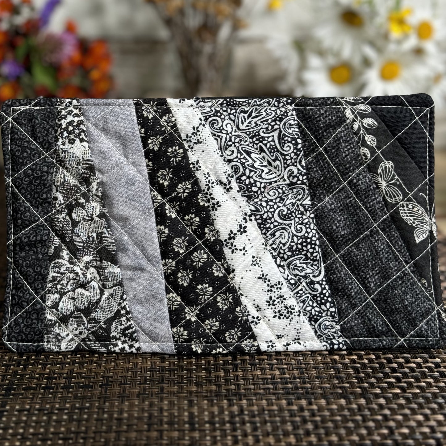 Coasters | Extra Large | Upcycled 1 Pack | Black/White Combo