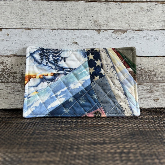 XL Coasters - Upcycled 1 Pack - Blue/Brown Combo