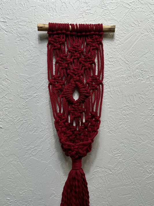 Macrame - Air Plant Hanger - Americana Red Eye