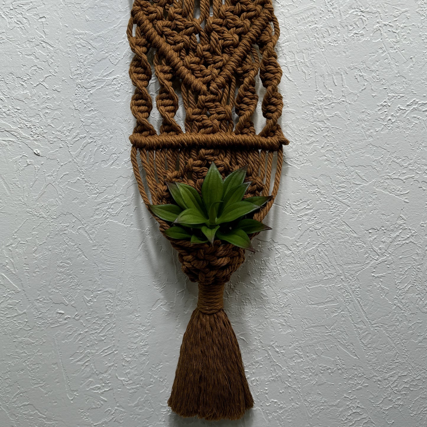 Macrame - Air Plant Hanger - Caramel Arrow