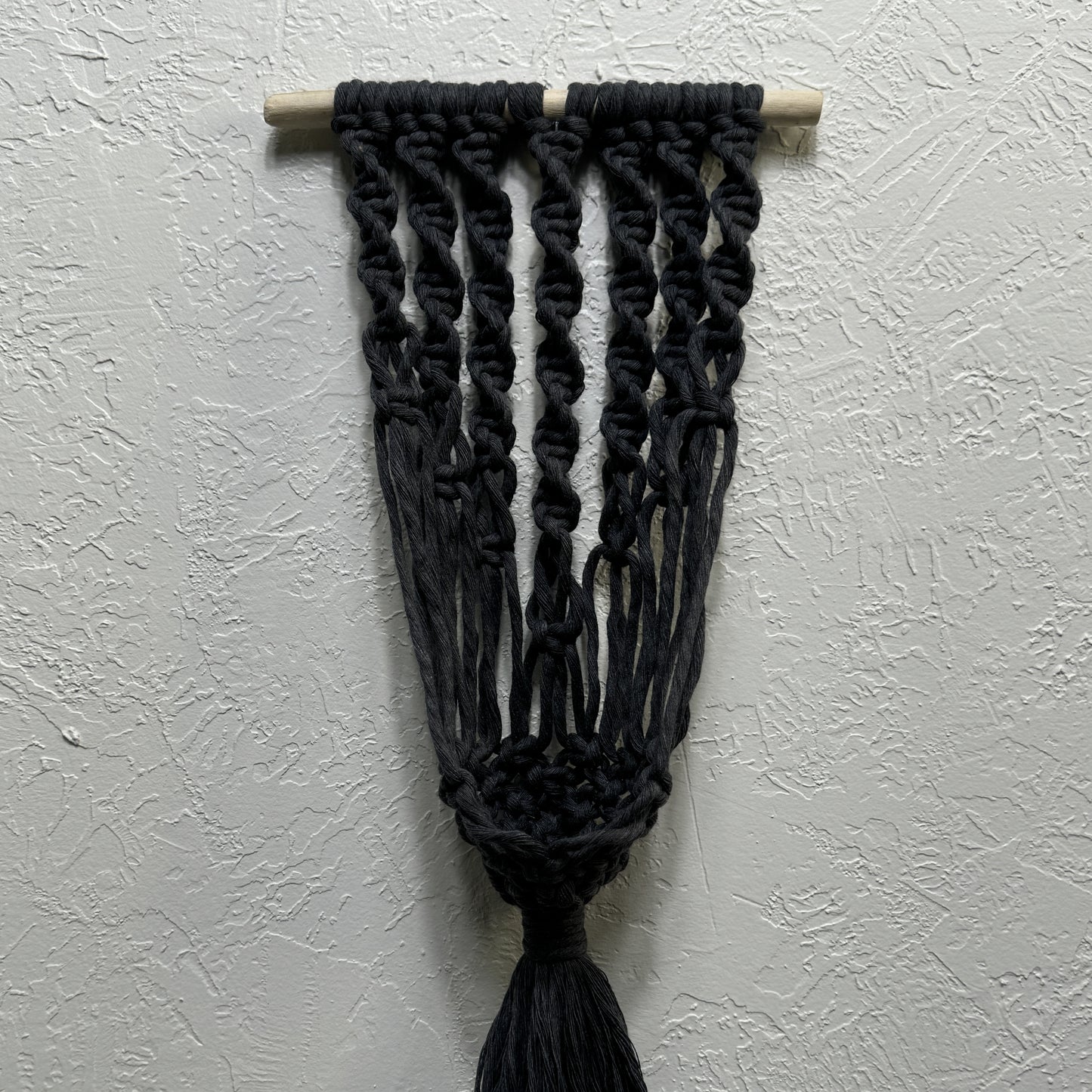 Macrame - Air Plant Hanger - Denim Blue Swirls