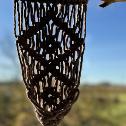 Macrame - Air Plant Hanger - Mauve Diamond