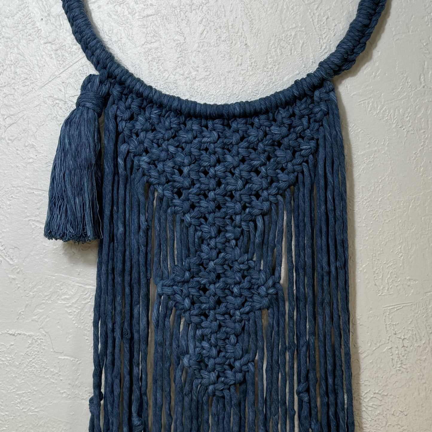 Macrame | Navy Blue Hooped