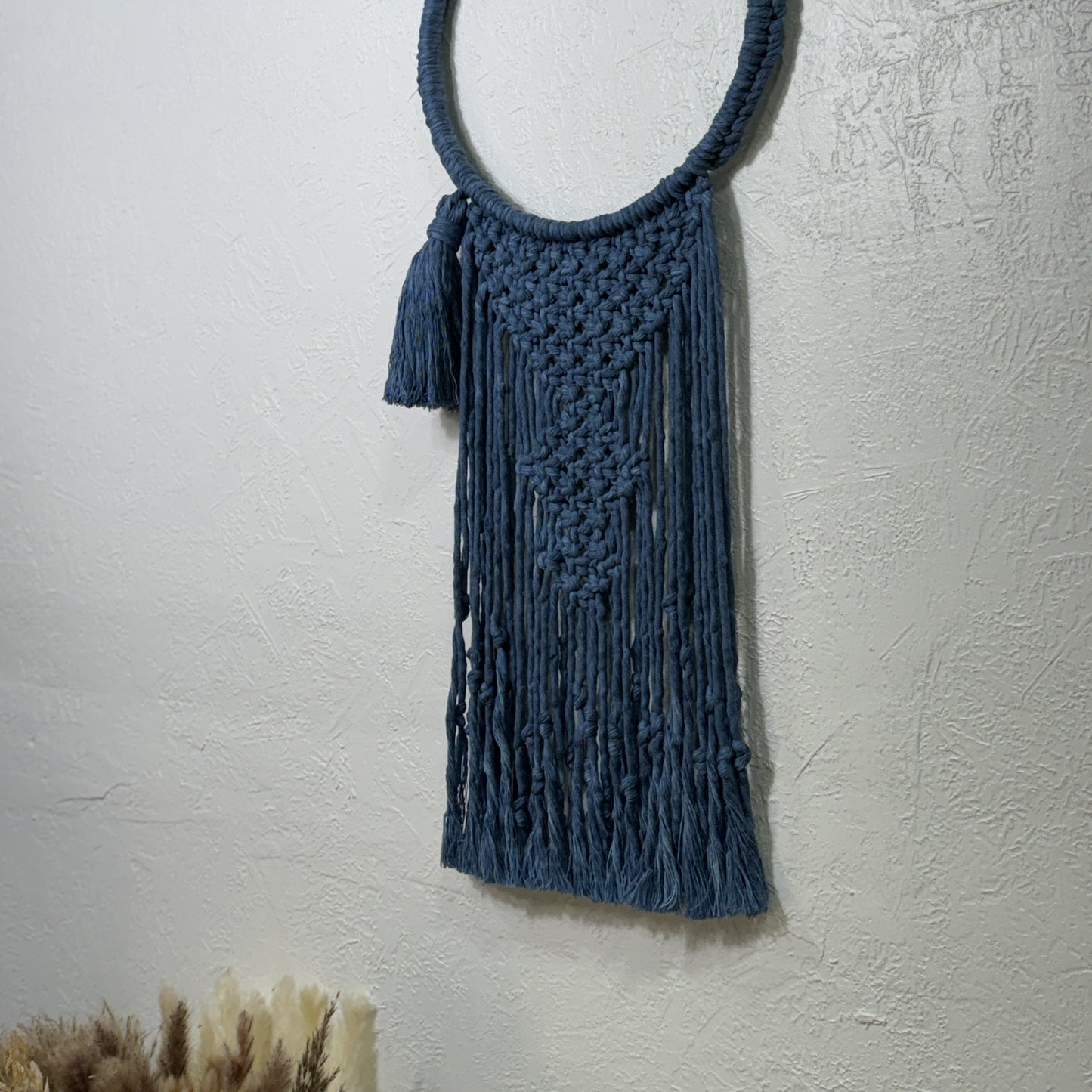 Macrame | Navy Blue Hooped