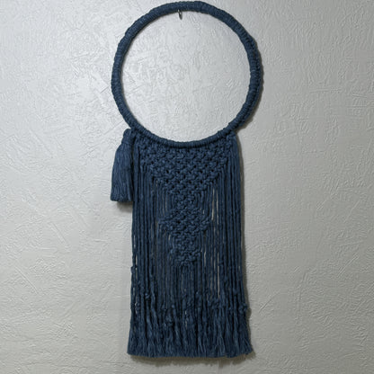 Macrame | Navy Blue Hooped