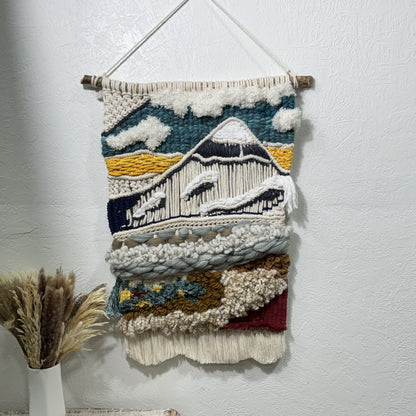 Macrame - Fiber Art - Mountain Clouds and Prairie