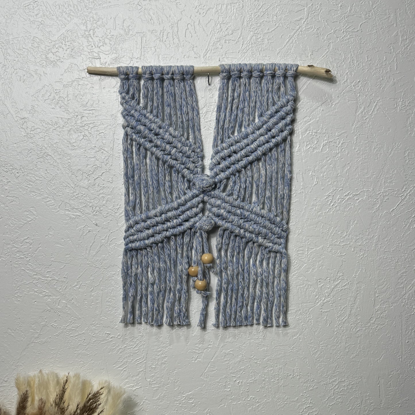 Macrame | Nursery Blue with Beads