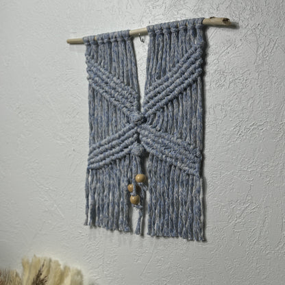 Macrame | Nursery Blue with Beads