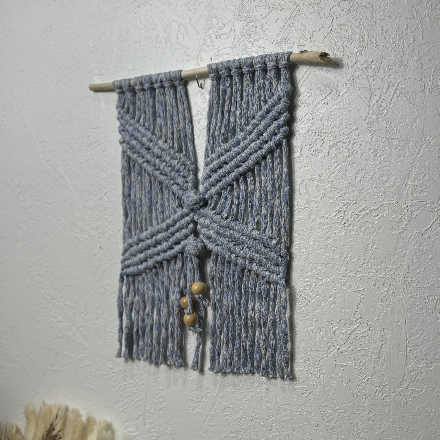 Macrame | Nursery Blue with Beads
