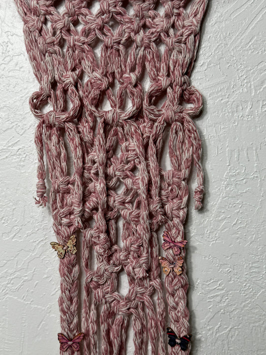 Macrame - Pink Bows & Butterflies