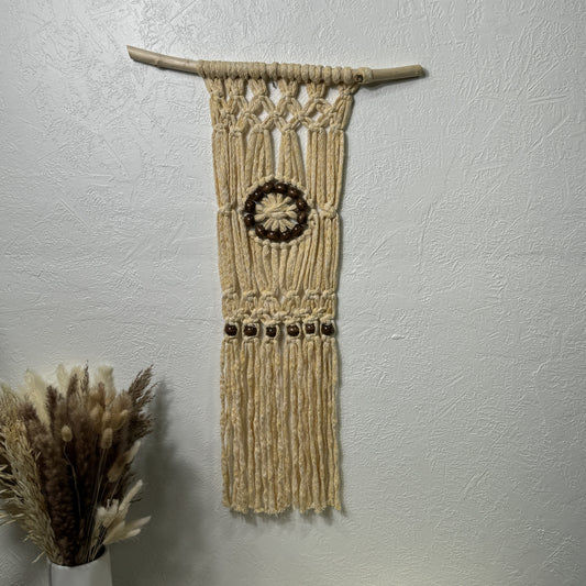 Macrame - Yellow Baby w/Beaded Circle