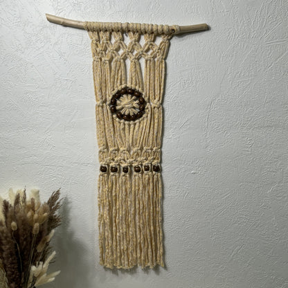 Macrame - Yellow Baby w/Beaded Circle