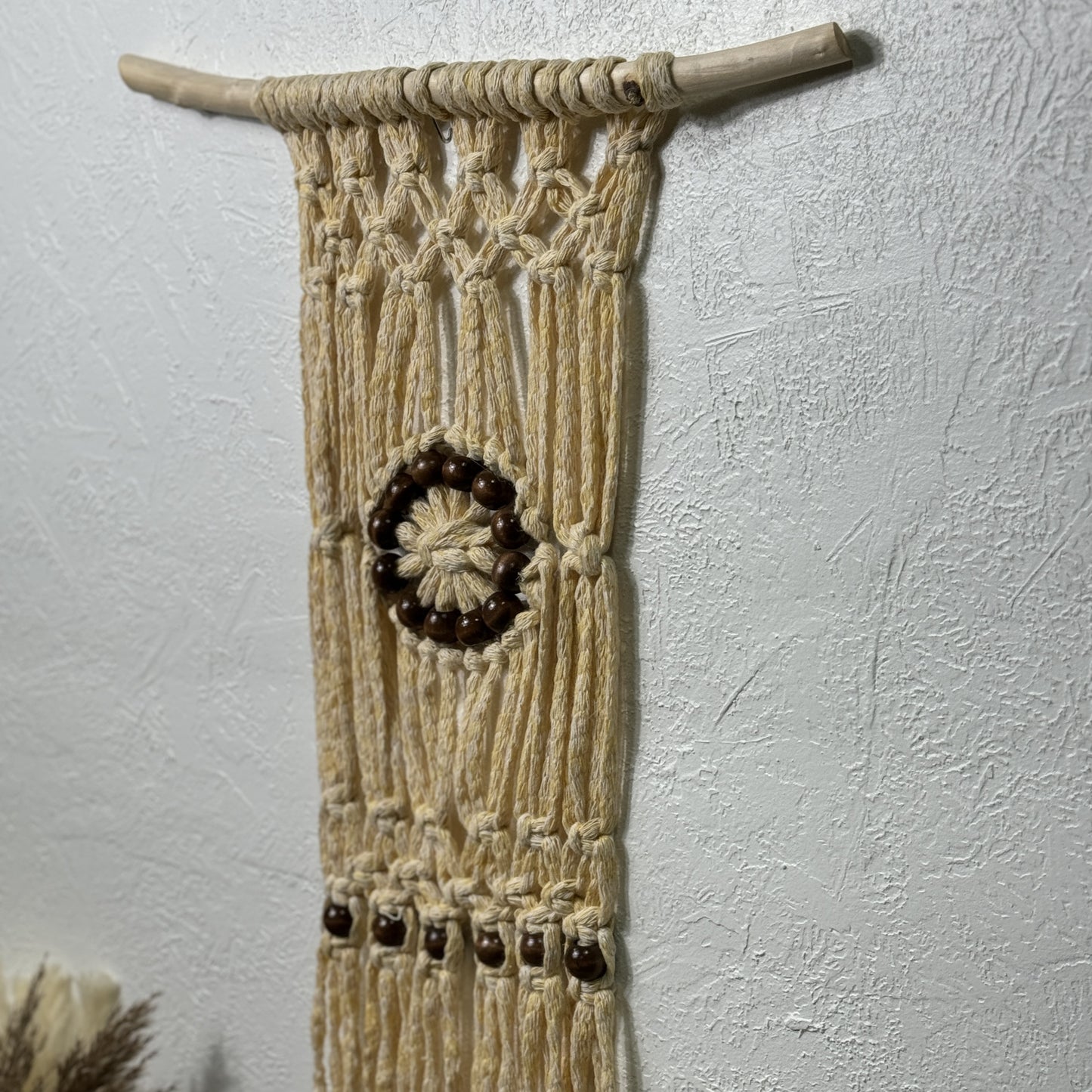 Macrame - Yellow Baby w/Beaded Circle