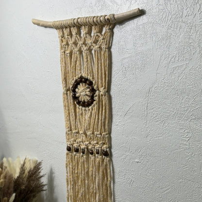 Macrame - Yellow Baby w/Beaded Circle