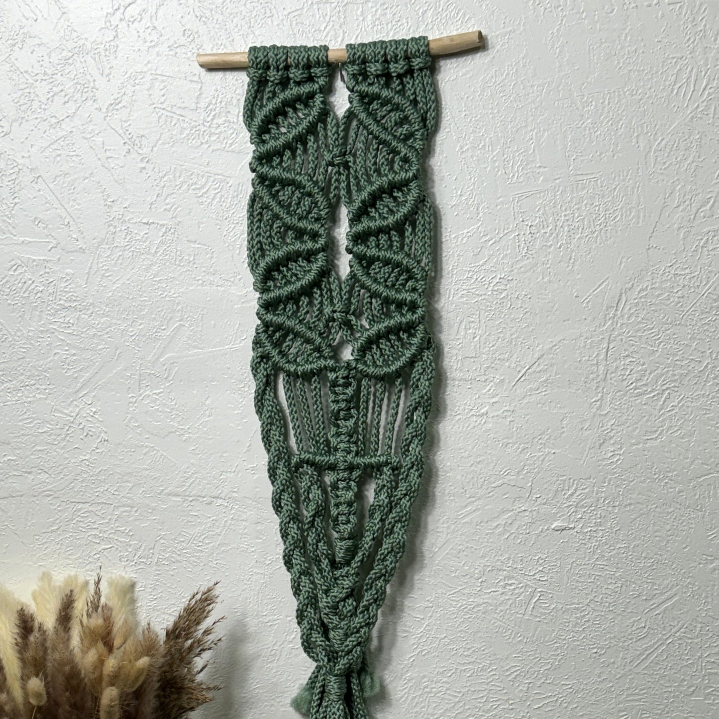 Macrame | Green Poly Floral Leaves
