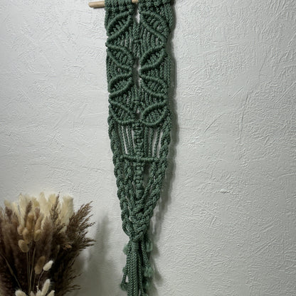 Macrame - Green Poly Floral Leaves