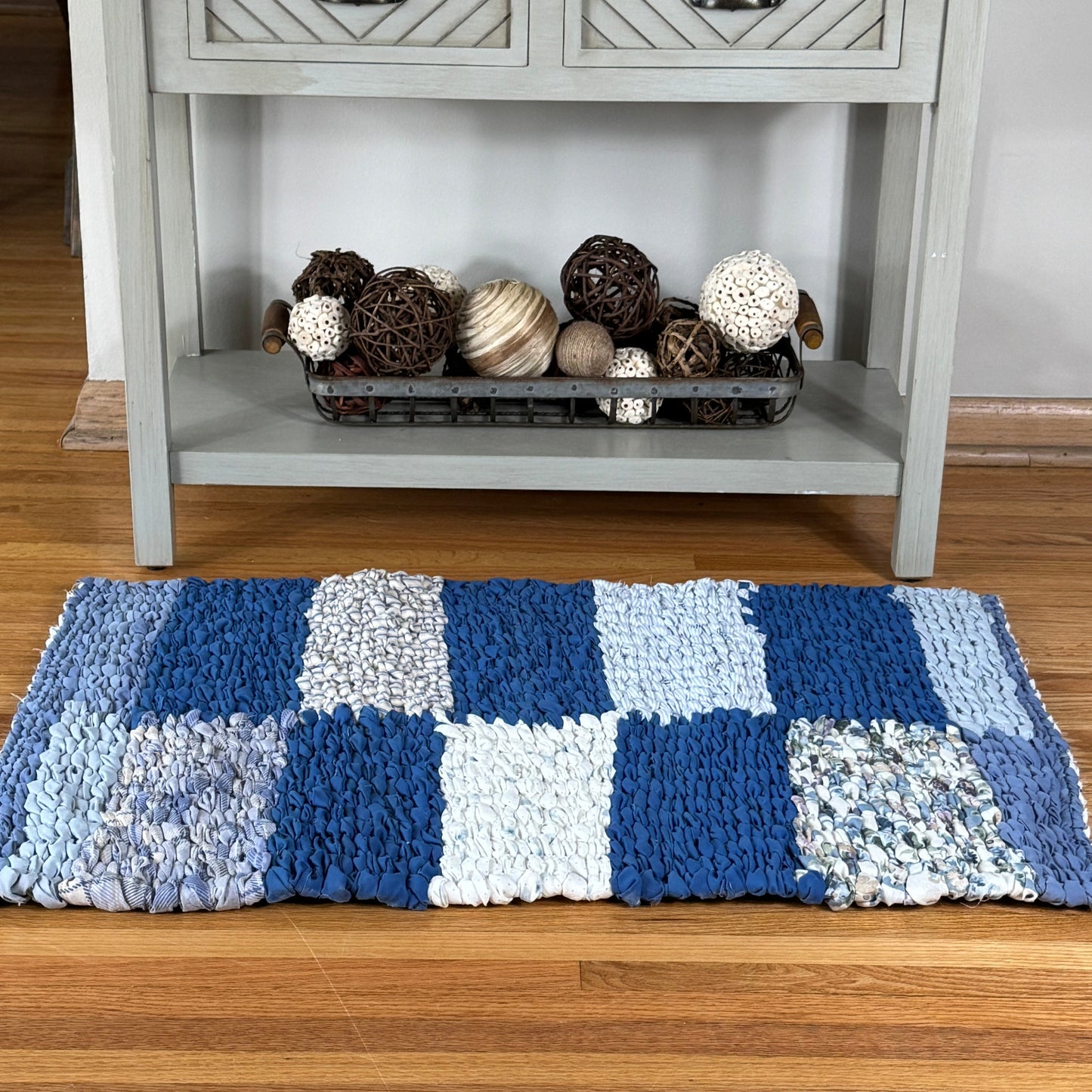 Rug | Skid Proof | Checkered Blue Hues