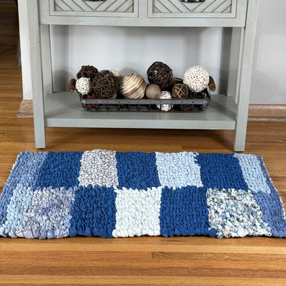 Rug | Skid Proof | Checkered Blue Hues