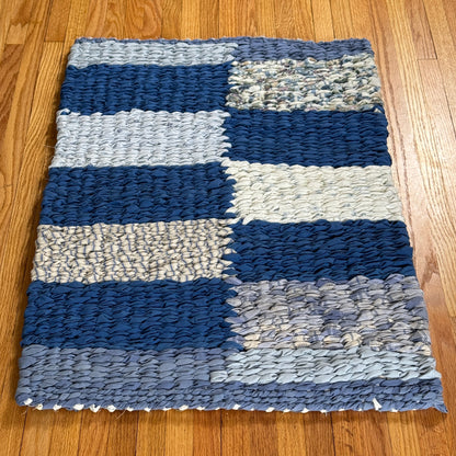 Rug | Skid Proof | Checkered Blue Hues