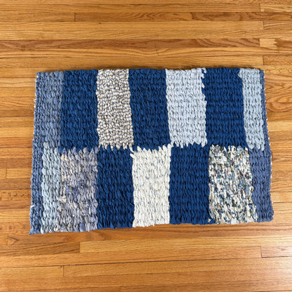 Rug | Skid Proof | Checkered Blue Hues