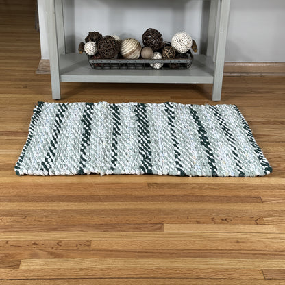 Rug | Skid Proof | Forest and Sage Green Stripes